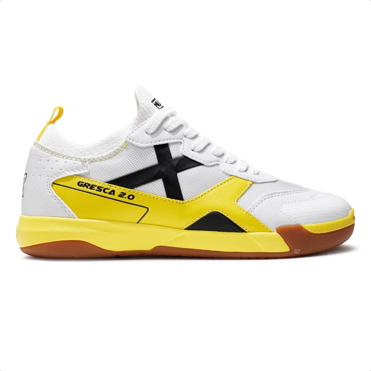 Munich Chuteira Futsal Gresca 2.0 Branco/Amarelo 37 | Amazon.com.br
